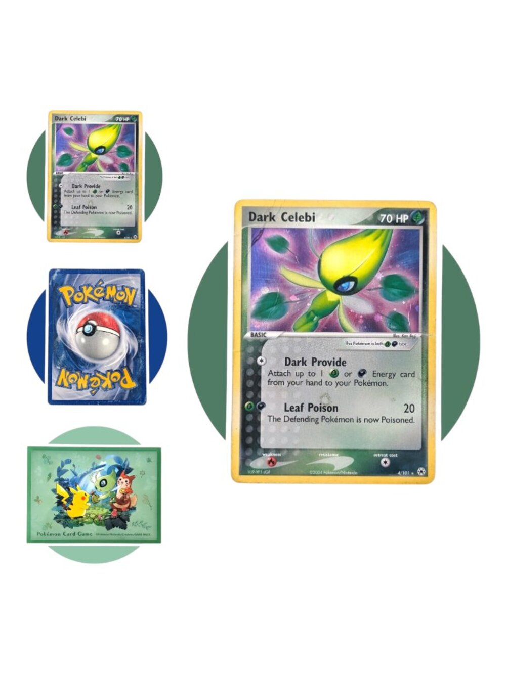 Pokémon Dark Celebi 4/101 Holo Hidden Legends Vintage 2004 Rare